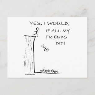 Postal Saltar De Un Acantilado