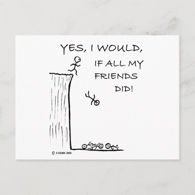 Postal Saltar De Un Acantilado (Anverso)