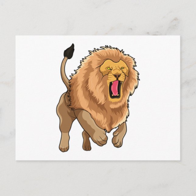 Postal Saltar león (Anverso)