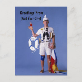 Postal Saltar saludos humorísticos de Sayles™ desde la po