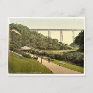 Postal Saltburn-by-the-Sea, los jardines, Yorkshire, Engl