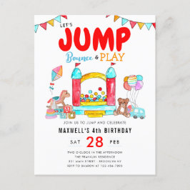 Postal Saltemos a la casa de la Trampoline Park Cumpleaño