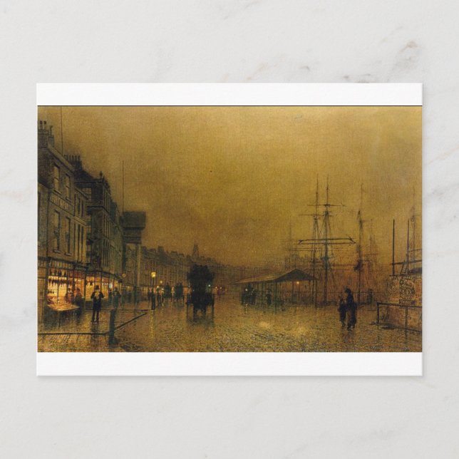 Postal Salthouse Dock, Liverpool John Atkinson Grimshaw (Anverso)