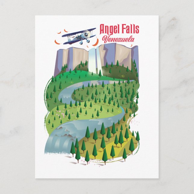 Postal Salto Ángel Venezuela (Anverso)