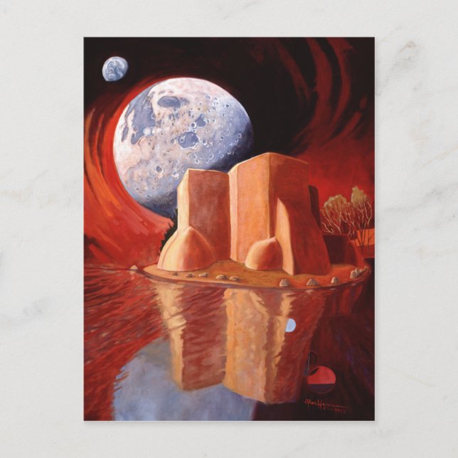 Postal Salto cuántico de Alan Heuer (Anverso)