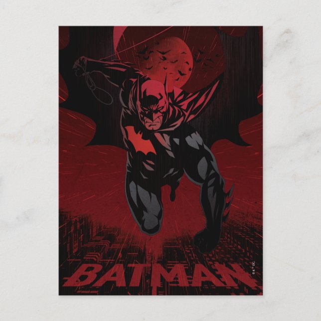 Postal Salto de Batman Crimson (Anverso)