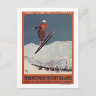 Postal Salto de esquí - Poster de Promo Olímpico de PLM