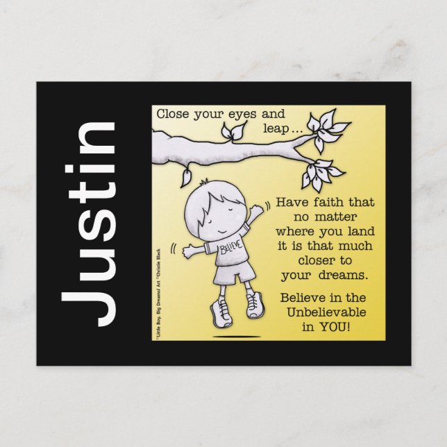 Postal Salto de fe (Anverso)