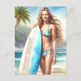 Postal salto de punto de acción chica