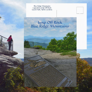 Postal Salto de Roca Blue Ridge Mountains NC fotográfico
