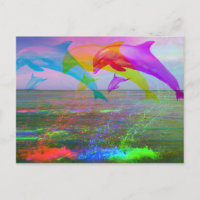 Salto del arco iris de los delfínes
