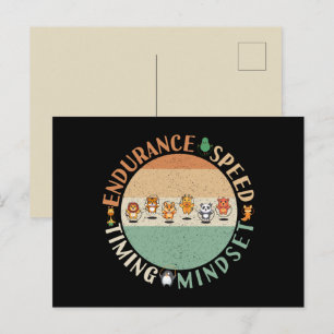 Postal Salto en pista - Rope Saltando Mentset