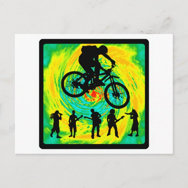 Postal Salto Triple de Bicicleta (Anverso)