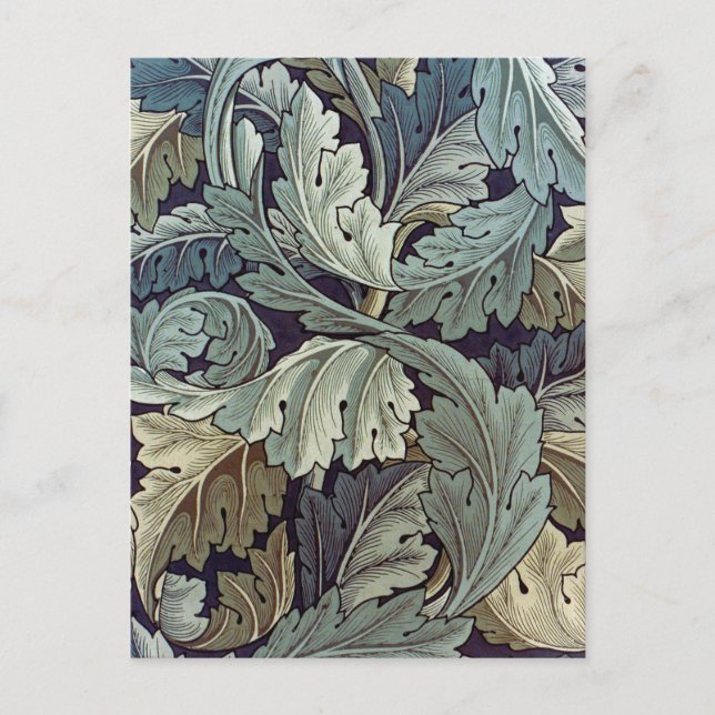 Postal Saltos de fondo de William Morris Acanthus (Anverso)