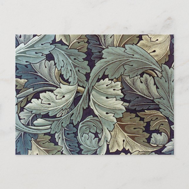 Postal Saltos de fondo de William Morris Acanthus (Anverso)