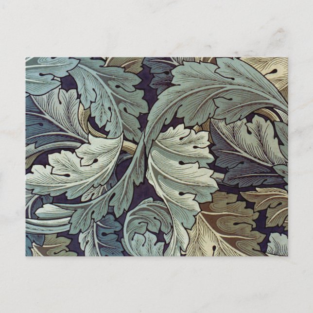 Postal Saltos de fondo de William Morris Acanthus (Anverso)