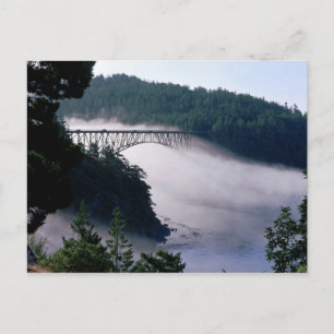 Postal Saltos de niebla bajo el puente del Paso de la Dec