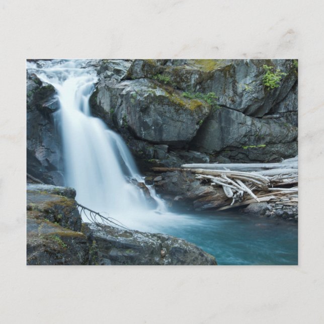 Postal Saltos de Plata, Parque nacional del Monte Rainier (Anverso)