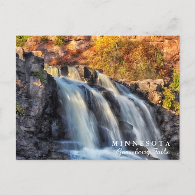 Postal Saltos del Gooseberry Minnesota (Anverso)