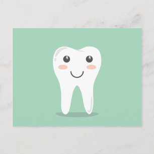 Postal Salud dental - feliz, diente sonriente