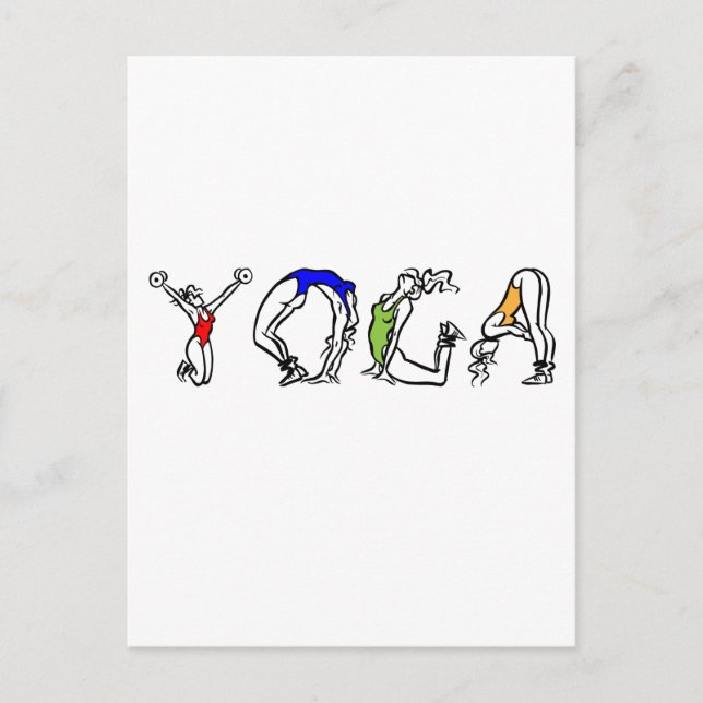 Postal salud física del yoga (Anverso)