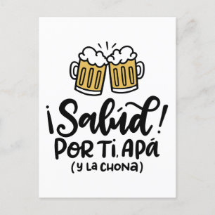 Postal Salud o Mi Apa y la Chona, diseño a mano alzada