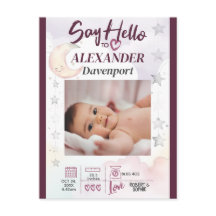 Saluda al Recién nacido. Texto editable y imagen