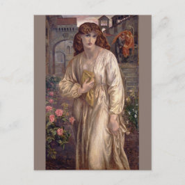 Postal Saludo a Beatrice de Dante Gabriel Rossetti