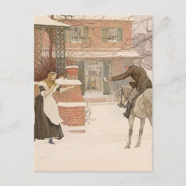 Postal Saludo al Postman de Robert Walker Macbeth (Anverso)