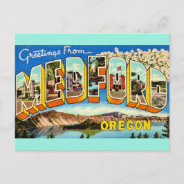 Postal Saludo Antiguo de Medford Oregon