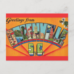 Postal Saludo colorido Greenville SC