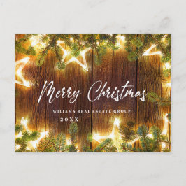 Postal Saludo corporativo de vacaciones de Navidades retr