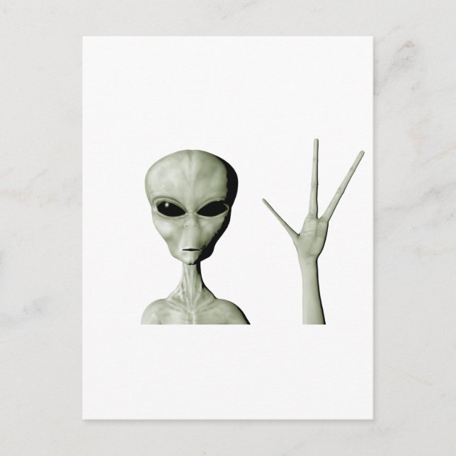 Postal Saludo de Alien (Anverso)