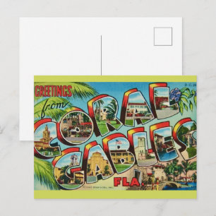 Postal Saludo de Coral Gables Florida