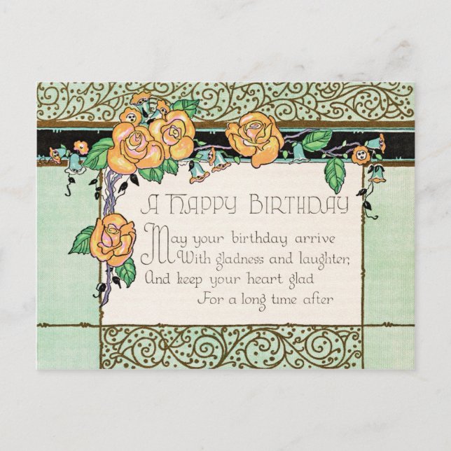 Postal Saludo de cumpleaños (Anverso)