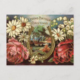 Postal Saludo de cumpleaños con Rosas