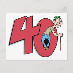 Postal Saludo de cumpleaños de 40 años