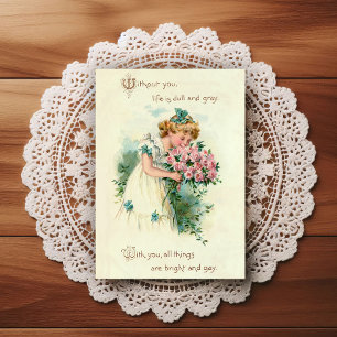 Postal Saludo de cumpleaños de principios de 1900 Vintage