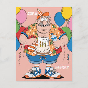 Postal Saludo de cumpleaños para hombre de esquina de box