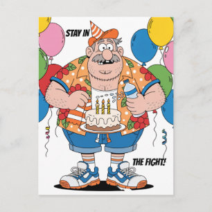 Postal Saludo de cumpleaños para hombre de esquina de box