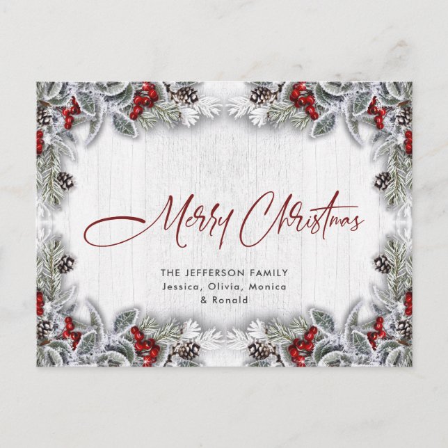 Postal Saludo de feriado de los Navidades de invierno de  (Anverso)