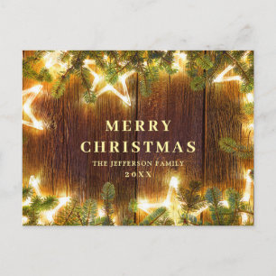 Postal Saludo de feriado de los Navidades de los pimiento
