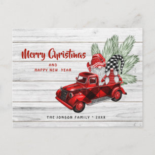 Postal Saludo de feriado de los Navidades del Camión Rojo