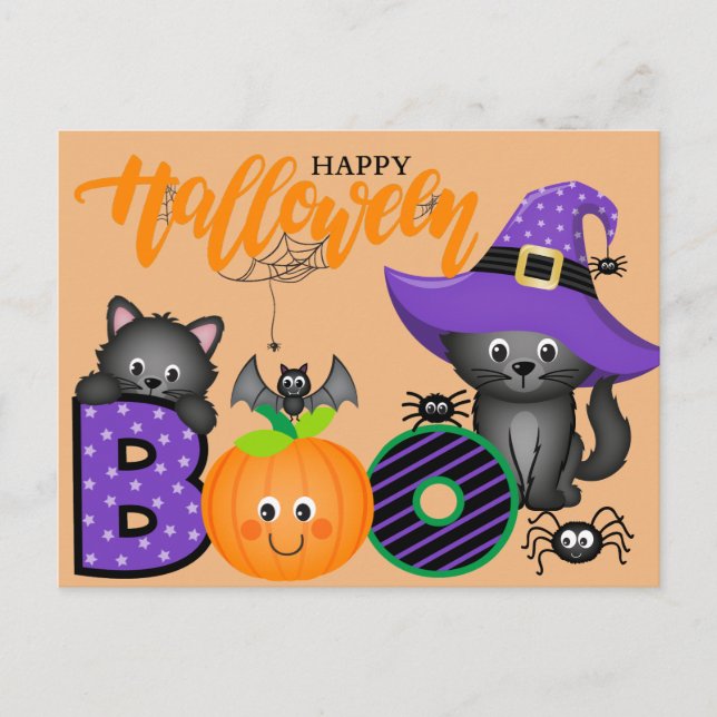 Postal Saludo de Halloween (Anverso)