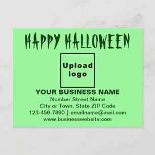 Postal Saludo de Halloween de negocios en verde claro