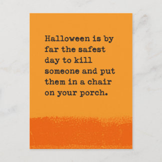 Postal Saludo de humor torcido de Halloween
