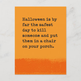 Postal Saludo de humor torcido de Halloween