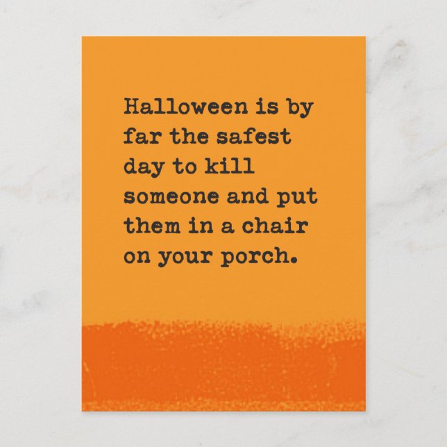 Postal Saludo de humor torcido de Halloween (Anverso)