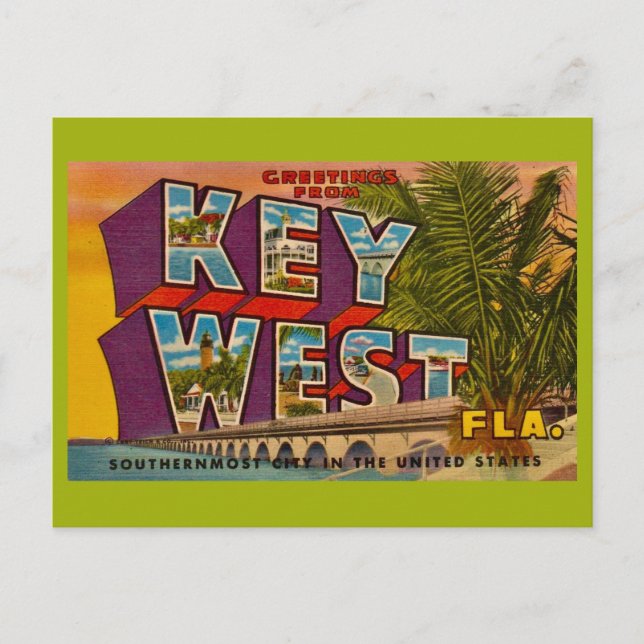 Postal Saludo de Key West  (Anverso)