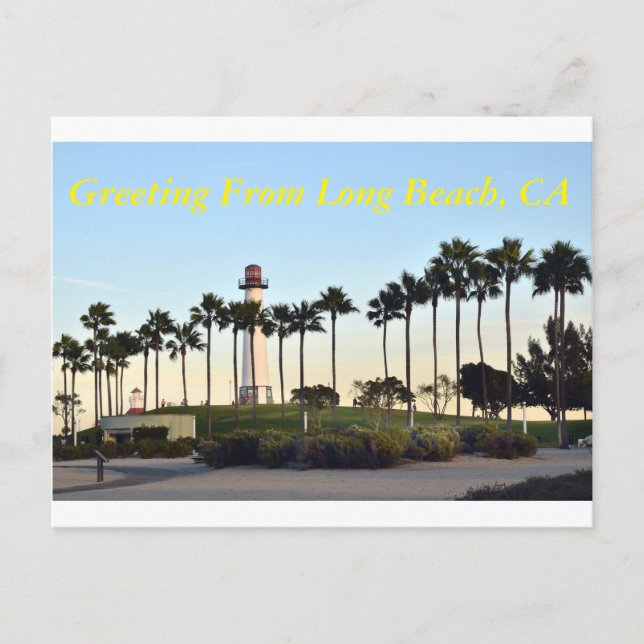 Postal Saludo de Long Beach CA (Anverso)
